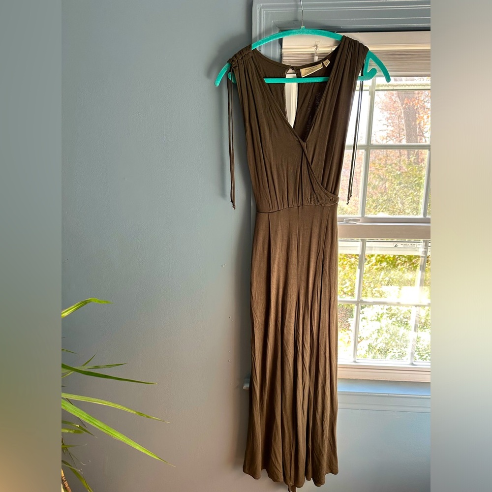 Army green Anthropologie jumpsuit - xxs